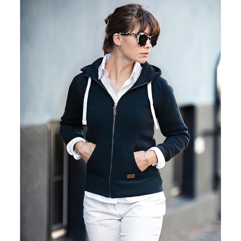 Women's Williamsburg fashionable hooded sweatshirt - Navy XS
